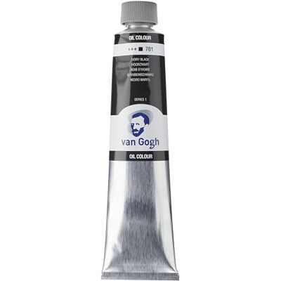 Van Gogh oljefärg färg, 200 ml rör, elfenbenssvart 701 Van Gogh oljefärg färg, 200 ml rör, elfenbenssvart 701