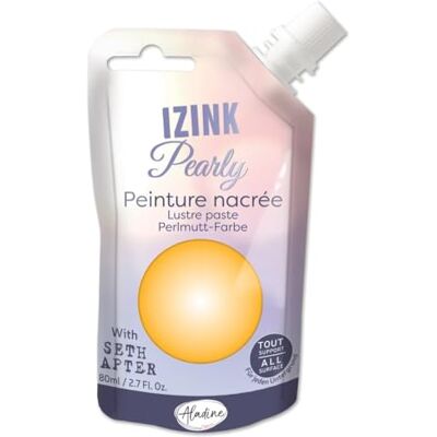 Aladine Izink Pearly Pearly färg ulträckande, allt stöd DIY och kreativ fritid mjuk flaska 80 ml guld Aladine Izink Pearly Pearly färg ulträckande, allt stöd DIY och kreativ fritid mjuk flaska 80 ml guld