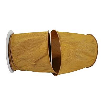 Reliant Ribbon 92975W-974-10F Dupioni Supreme Wired Edge Ribbon, 4 tum x 10 yards antik guld Reliant Ribbon 92975W-974-10F Dupioni Supreme Wired Edge Ribbon, 4 tum x 10 yards antik guld