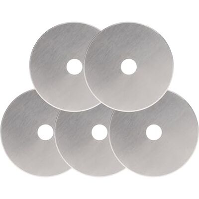 Fiskars 193730-1004 raka roterande ersättningsblad, 60 mm, 5-pack, silver Fiskars 193730-1004 raka roterande ersättningsblad, 60 mm, 5-pack, silver