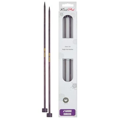 KnitPro Jadore Cubics, enkelspetsade stickor, Diameter 5,00 mm Längd 25 cm KnitPro Jadore Cubics, enkelspetsade stickor, Diameter 5,00 mm Längd 25 cm