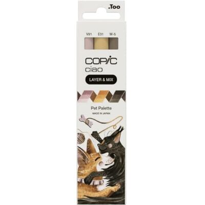 Copic Ciao lager & mix uppsättning med 3 pennor, husdjurspalettmarkörer, konst & hantverk, färgning, grafik, markeringspenna, design, anime manga Copic Ciao lager & mix uppsättning med 3 pennor, husdjurspalettmarkörer, konst & hantverk, färgning, grafik, markeringspenna, design, anime manga