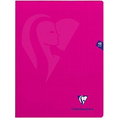 Clairefontaine 313311C en uppsättning med 10 Mimesys rosa häftade anteckningsböcker 24 x 32 cm 48 sidor med stora rutor 90 g vitt papper polyproomslag Clairefontaine 313311C en uppsättning med 10 Mimesys rosa häftade anteckningsböcker 24 x 32 cm 48 sidor med stora rutor 90 g vitt papper polyproomslag
