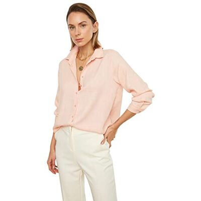 Trendyol Salmon rak skjorta, somon, 34 Trendyol Salmon rak skjorta, somon, 34