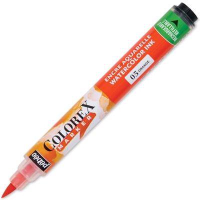 PEBEO Colorex orange bläckmarkör Colorex akvarellbläck orange bläck sammetslen rendering bläck med flera verktyg markör orange PEBEO Colorex orange bläckmarkör Colorex akvarellbläck orange bläck sammetslen rendering bläck med flera verktyg markör orange