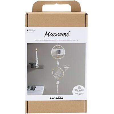 Creativ Kreativt hantverkskit makramé, benvit, grå, 1-pack Creativ Kreativt hantverkskit makramé, benvit, grå, 1-pack