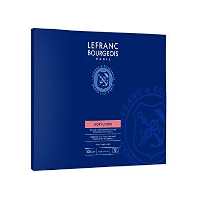 Lefranc Bourgeois Lefranc & Bourgeois 300685 akrylpapper – block, med papper i duktextur för akrylfärger, 300 g/m², 100% syrafritt, åldringsbeständigt, 15 ark, 41 x 51 cm Lefranc Bourgeois Lefranc & Bourgeois 300685 akrylpapper – block, med papper i duktextur för akrylfärger, 300 g/m², 100% syrafritt, åldringsbeständigt, 15 ark, 41 x 51 cm
