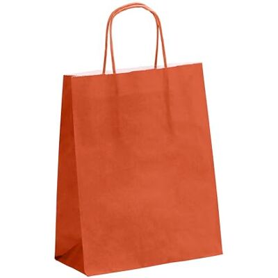 Viquel Kraft-väska liten storlek, 18 x 24 x 8 cm kraftpåse med Terracotta tvinnat handtag set med 50 papperspåsar terracotta Viquel Kraft-väska liten storlek, 18 x 24 x 8 cm kraftpåse med Terracotta tvinnat handtag set med 50 papperspåsar terracotta