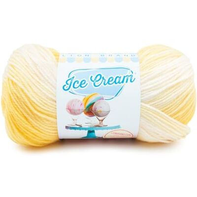 Lion Brand - Ice Cream Yarn - Lemon Meringue - Yarn Lion Brand - Ice Cream Yarn - Lemon Meringue - Yarn