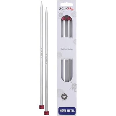 KnitPro NOVA metall jackor 6,0 mm 30 cm KnitPro NOVA metall jackor 6,0 mm 30 cm