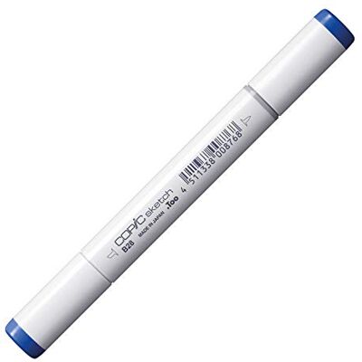 Copic Skissmärkpenna typ B – 28, kungsblå, professionell penselmarkör, med en superpenselspets och en mediumbrun spets Copic Skissmärkpenna typ B – 28, kungsblå, professionell penselmarkör, med en superpenselspets och en mediumbrun spets