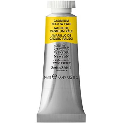 Winsor & Newton 8840513 professionell akvarellfärg, levande vattenfärger i konstnärskvalitet, hög färgglans och ljusäkta, arkivkvalitet, 14 ml rör – kadmiumgul ljus Winsor & Newton 8840513 professionell akvarellfärg, levande vattenfärger i konstnärskvalitet, hög färgglans och ljusäkta, arkivkvalitet, 14 ml rör – kadmiumgul ljus
