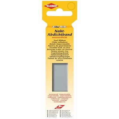 Kleiber 3 m x 2 cm självhäftande vattentät tygsömreparationstejp för tält rockar paraplyer etc, mörkgrå Kleiber 3 m x 2 cm självhäftande vattentät tygsömreparationstejp för tält rockar paraplyer etc, mörkgrå