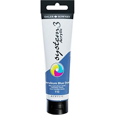 Daler Rowney System3 150 ml Coerul blå nyans Daler Rowney System3 150 ml Coerul blå nyans