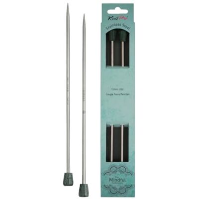KnitPro Mindful (40 cm, 5,00 mm) enspetsade nålar 1 set KnitPro Mindful (40 cm, 5,00 mm) enspetsade nålar 1 set