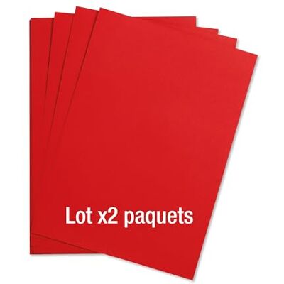 Clairefontaine 97356AMZC en uppsättning med 2 maya papperspaket 25 ark rött slätt ritpapper A4 21 x 29,7 cm 120 g perfekt för teckning och kreativa aktiviteter Clairefontaine 97356AMZC en uppsättning med 2 maya papperspaket 25 ark rött slätt ritpapper A4 21 x 29,7 cm 120 g perfekt för teckning och kreativa aktiviteter