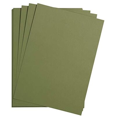 Clairefontaine 975570C Förpackning med 25 pysselkartonger Maya, 185 g, DIN A2, 42 x 59,4 cm, 1 pack, kaki Clairefontaine 975570C Förpackning med 25 pysselkartonger Maya, 185 g, DIN A2, 42 x 59,4 cm, 1 pack, kaki