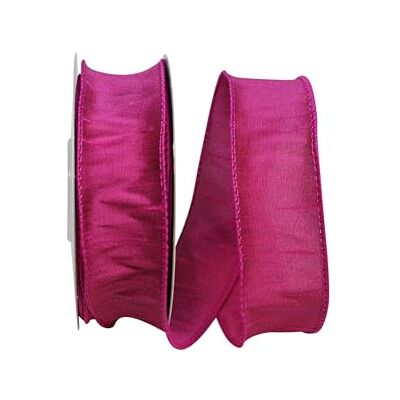 Reliant Ribbon 92975W-222-09F Dupioni Supreme Wired Edge Ribbon, 1-1/2 Inch X 10 Yards, Fuchsia Reliant Ribbon 92975W-222-09F Dupioni Supreme Wired Edge Ribbon, 1-1/2 Inch X 10 Yards, Fuchsia