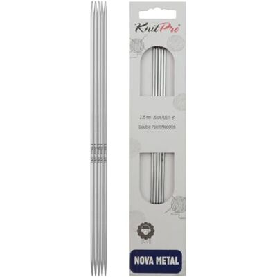 KnitPro Nova strumpstickor – sticknålar med dubbla ändar 20 cm x 2,25 mm, 5-pack KnitPro Nova strumpstickor – sticknålar med dubbla ändar 20 cm x 2,25 mm, 5-pack