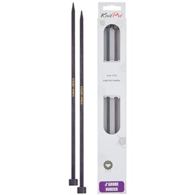 KnitPro Jadore Cubics, enspetsade stickor, Diameter 6,50 mm Längd 30 cm KnitPro Jadore Cubics, enspetsade stickor, Diameter 6,50 mm Längd 30 cm