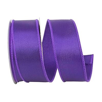Reliant Ribbon Reliant Band 92575W-064-09F Satin värde trådbundet kantband, 1-1/2 tum x 10 meter, lila Reliant Ribbon Reliant Band 92575W-064-09F Satin värde trådbundet kantband, 1-1/2 tum x 10 meter, lila
