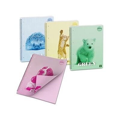 Pigna , Spiralat anteckningsblock med färgglada arkColorASIDE, f.to 15 x 21 cm, 50 ark, 80 g/m², 5 mm kvadrerade ark, 4-pack (4 ämnen i förpackningen) Pigna , Spiralat anteckningsblock med färgglada arkColorASIDE, f.to 15 x 21 cm, 50 ark, 80 g/m², 5 mm kvadrerade ark, 4-pack (4 ämnen i förpackningen)