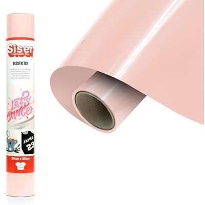 SISER EcoStretch rosa kvarts 30 cm x 0,5 m (30 cm x 0,5 m) värmeöverföringsvinyl, värmeöverförbar vinyl för sportkläder, kreativ hobby SISER EcoStretch rosa kvarts 30 cm x 0,5 m (30 cm x 0,5 m) värmeöverföringsvinyl, värmeöverförbar vinyl för sportkläder, kreativ hobby
