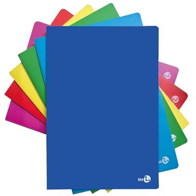 BM BeMore , Maxi PPL Color 0120417, A4-format anteckningsbok, Randig 4mm, 4 mm kvadrat, 80 gsm papper, Blandade färger, Förpackning 10 stycken BM BeMore , Maxi PPL Color 0120417, A4-format anteckningsbok, Randig 4mm, 4 mm kvadrat, 80 gsm papper, Blandade färger, Förpackning 10 stycken