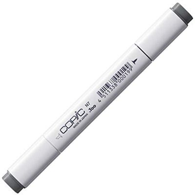 Copic Classic markör typ N – 7, neutral gray No. 7, professionell layoutmarkör, alkoholbaserad, med bred och fin spets Copic Classic markör typ N – 7, neutral gray No. 7, professionell layoutmarkör, alkoholbaserad, med bred och fin spets