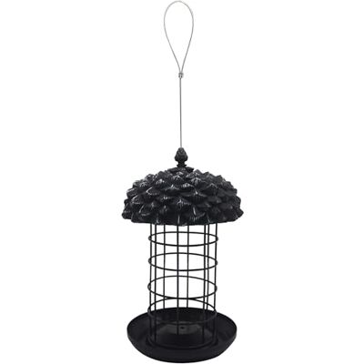 Dehner Natura Premium Louise, Louise, tisdumplingkolonn för 12 titdumplings, foderstation för vilda fåglar väderbeständig/hängande, ca 30 x 18 x 18 cm, metall, mörkgrå Dehner Natura Premium Louise, Louise, tisdumplingkolonn för 12 titdumplings, foderstation för vilda fåglar väderbeständig/hängande, ca 30 x 18 x 18 cm, metall, mörkgrå