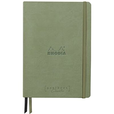 Rhodia 194446C Carnet Rigide Bullet Journal Goalbook Creation Céladon A5 15,5x21x2 cm Pointillés Dot 160 pages Papier Clairefontaine Maya Noir Lisse 120 g/m 2 Rubans Couverture Simili Cuir Rhodia 194446C Carnet Rigide Bullet Journal Goalbook Creation Céladon A5 15,5x21x2 cm Pointillés Dot 160 pages Papier Clairefontaine Maya Noir Lisse 120 g/m 2 Rubans Couverture Simili Cuir