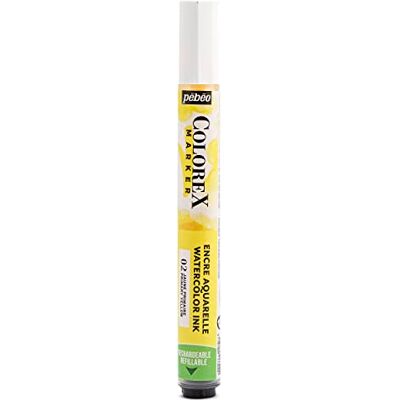 PEBEO Colorex Primär gul bläckmarkör Colorex akvarellbläck gul rendering sammetsbläck bläck med flera verktyg markör grundgul PEBEO Colorex Primär gul bläckmarkör Colorex akvarellbläck gul rendering sammetsbläck bläck med flera verktyg markör grundgul