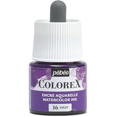 PEBEO Colorex 45 ml lila bläck Colorex akvarellbläck lila bläck sammetslen rendering multiverktyg ritbläck alla medier 45 ml lila PEBEO Colorex 45 ml lila bläck Colorex akvarellbläck lila bläck sammetslen rendering multiverktyg ritbläck alla medier 45 ml lila