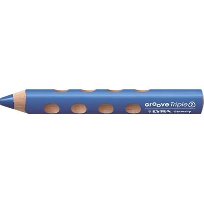 LYRA GROOVE TRIPLE 1, 3-i-1-penna – färgpenna, akvarellpenna och vaxkrita, pastellblå, förpackning med 6 pennor LYRA GROOVE TRIPLE 1, 3-i-1-penna – färgpenna, akvarellpenna och vaxkrita, pastellblå, förpackning med 6 pennor