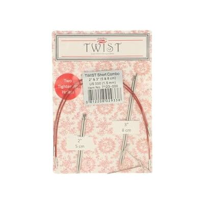 ChiaoGoo Twist (5 + 8 cm, 1,50 mm) Spets Korta utbytbara nålspetsar Combo Pack 1 enhet ChiaoGoo Twist (5 + 8 cm, 1,50 mm) Spets Korta utbytbara nålspetsar Combo Pack 1 enhet