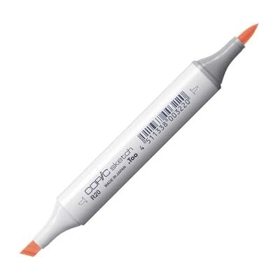 Copic Skissmarkör typ R – 20, blush, professionell penselmarkör, med en superpenselspets och en medelbrun spets Copic Skissmarkör typ R – 20, blush, professionell penselmarkör, med en superpenselspets och en medelbrun spets