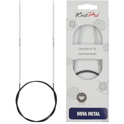 KnitPro Nova Metal (80 cm, 2,25 mm) rundstickor 1 st. KnitPro Nova Metal (80 cm, 2,25 mm) rundstickor 1 st.