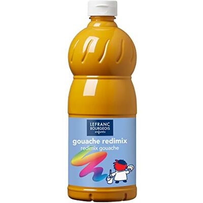 Lefranc Bourgeois Lefranc & Bourgeois 188036 Färdiga attanvända Liquid Tempera Redimix Gouache-färg, 1 000 ml flaska, gul ockra Lefranc Bourgeois Lefranc & Bourgeois 188036 Färdiga attanvända Liquid Tempera Redimix Gouache-färg, 1 000 ml flaska, gul ockra