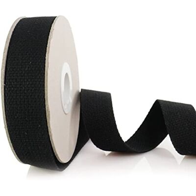 Trimz Bomull Heavy Duty Webbing, Svart, 40 mm x 5 m Trimz Bomull Heavy Duty Webbing, Svart, 40 mm x 5 m