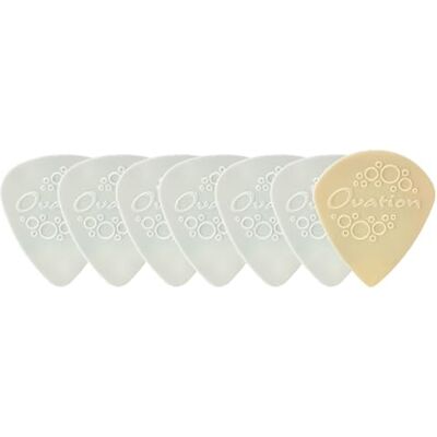 GEWA OVATION Diamond Picks Nylon Standard 351 Plektrum Super Grip Rund spets 7-set (6+1 styck Sharp Tip gratis) 0,38 mm pure white vit Tillverkad i Tjeckien GEWA OVATION Diamond Picks Nylon Standard 351 Plektrum Super Grip Rund spets 7-set (6+1 styck Sharp Tip gratis) 0,38 mm pure white vit Tillverkad i Tjeckien