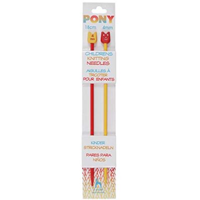 Pony Ponny barnfärgade stickstift: Plast: Enkeländad: 18 cm x 4,00 mm, Multi, 4,1 x 4 x 25 cm Pony Ponny barnfärgade stickstift: Plast: Enkeländad: 18 cm x 4,00 mm, Multi, 4,1 x 4 x 25 cm