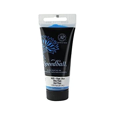 Speedball 37 ml 35 ml vattenlösligt block bläck fluorescerande blå, blocktryck, lino-tryck, skärmtryck, för konstnärskit Speedball 37 ml 35 ml vattenlösligt block bläck fluorescerande blå, blocktryck, lino-tryck, skärmtryck, för konstnärskit
