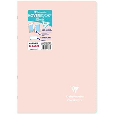 Clairefontaine 971778C Koverbook BLUSH piqué PP bicolore opaque 21x29,7cm 96p ligné Rose poudré/Menthe à l'eau Clairefontaine 971778C Koverbook BLUSH piqué PP bicolore opaque 21x29,7cm 96p ligné Rose poudré/Menthe à l'eau