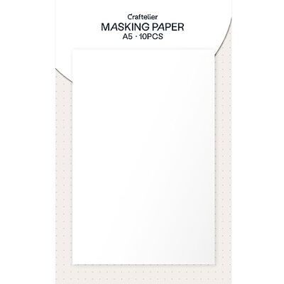 Craftelier – täckpapper Perfekt för att skapa masker med stansformar och stämplar Innehåller 10 syrafria ark A5 (14,8 x 21 cm) – vit Craftelier – täckpapper Perfekt för att skapa masker med stansformar och stämplar Innehåller 10 syrafria ark A5 (14,8 x 21 cm) – vit