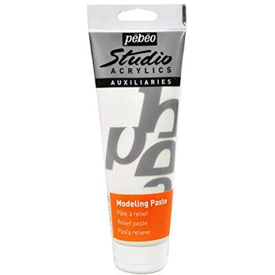 PEBEO 250 ml Studio akryl tillbehör modelleringspasta, vit, 524130 PEBEO 250 ml Studio akryl tillbehör modelleringspasta, vit, 524130
