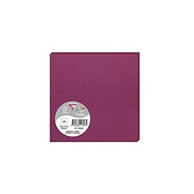 Clairefontaine 11826C – förpackning med 25 kort pollen 13,5 x 13,5 cm, 210 g, perfekt för korrespondens och inbjudningar, hallon, 1-pack Clairefontaine 11826C – förpackning med 25 kort pollen 13,5 x 13,5 cm, 210 g, perfekt för korrespondens och inbjudningar, hallon, 1-pack