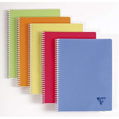 Clairefontaine 328325C LiniColour Fresh Collection set med 10 spiralanteckningsböcker – 24 x 32 cm – 100 små kvadratsidor – vitt papper 90 g – transparent polypro-fodral – slumpmässiga färger Clairefontaine 328325C LiniColour Fresh Collection set med 10 spiralanteckningsböcker – 24 x 32 cm – 100 små kvadratsidor – vitt papper 90 g – transparent polypro-fodral – slumpmässiga färger