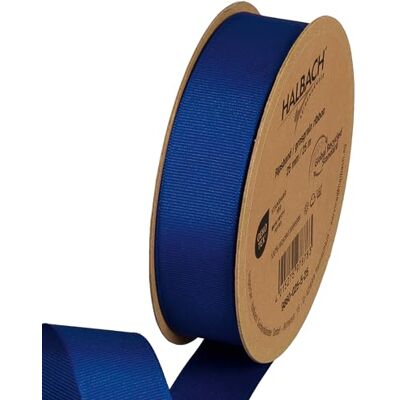 Halbach sidenband premium ripsband bredd: 25 mm längd: 25 m hållbart presentband av återvunnen polyester Perfekt som band färg: blå Halbach sidenband premium ripsband bredd: 25 mm längd: 25 m hållbart presentband av återvunnen polyester Perfekt som band färg: blå