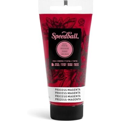 Speedball 37 ml 35 ml vattenlöslig block bläckprocess magenta, blocktryck, linotryck, skärmtryck, för konstnärskit Speedball 37 ml 35 ml vattenlöslig block bläckprocess magenta, blocktryck, linotryck, skärmtryck, för konstnärskit