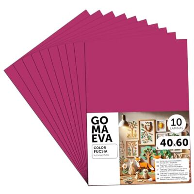 m-office Färgglada Eva Gummiark, Crepla Gummi för Scrapbooking, Skola, Kreativa Kartonger, Hantverk, Scenografi Kakor, Skola eller Konstprojekt 40 x 60 cm (Fuchsia, 10 uds) m-office Färgglada Eva Gummiark, Crepla Gummi för Scrapbooking, Skola, Kreativa Kartonger, Hantverk, Scenografi Kakor, Skola eller Konstprojekt 40 x 60 cm (Fuchsia, 10 uds)